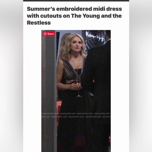 BCBG MaxAzria Boho Sleeveless Embroidered Cut Out Handkerchief Dress 0 - Picture 13 of 13